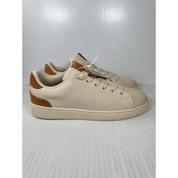 Size 11 TOMS Trvl Lite 2.0 Low Canvas Suede Mens Tan Brown Shoe 10020845 NEW - Picture 1 of 8